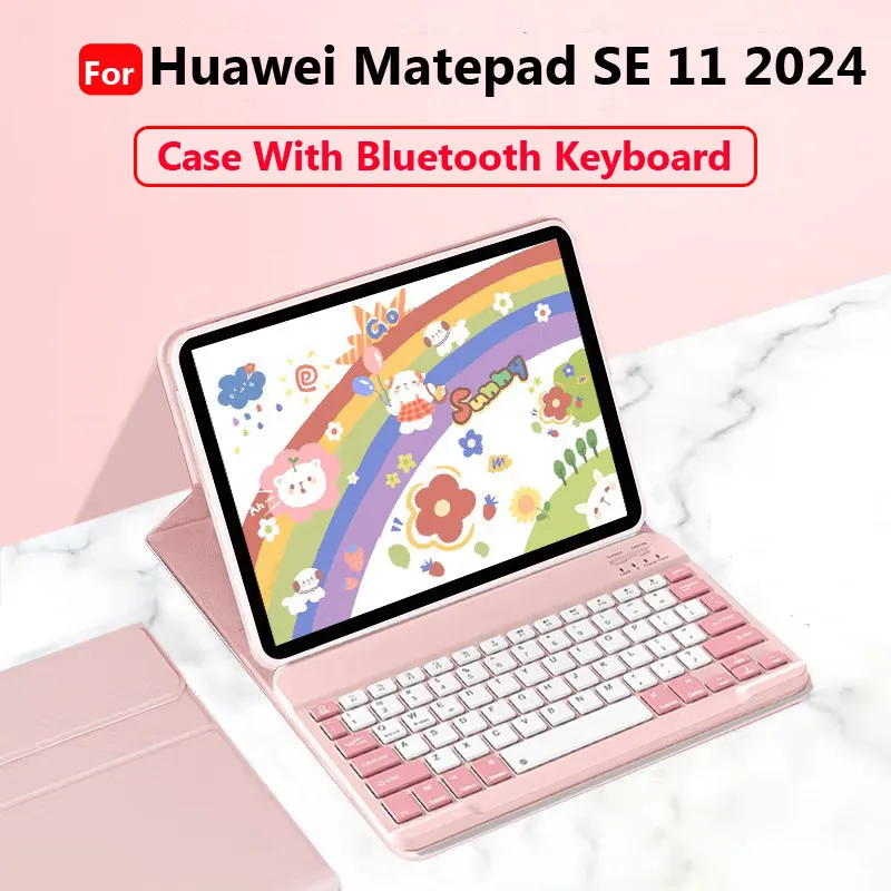 Case with Keyboard for Huawei MatePad SE 11 2024 Se 11inch 11.5 Air 11.5 T10S T10 SE 10.4 11 2023 2021 Pro 11 Magnetic Keyboard