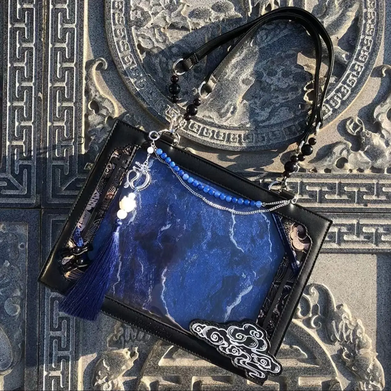 Chinese Style Shoulder Bag For Women Traditional Hanfu Tassel New Large Capacity Ita Bag Original Aesthetic Lolita Handbag