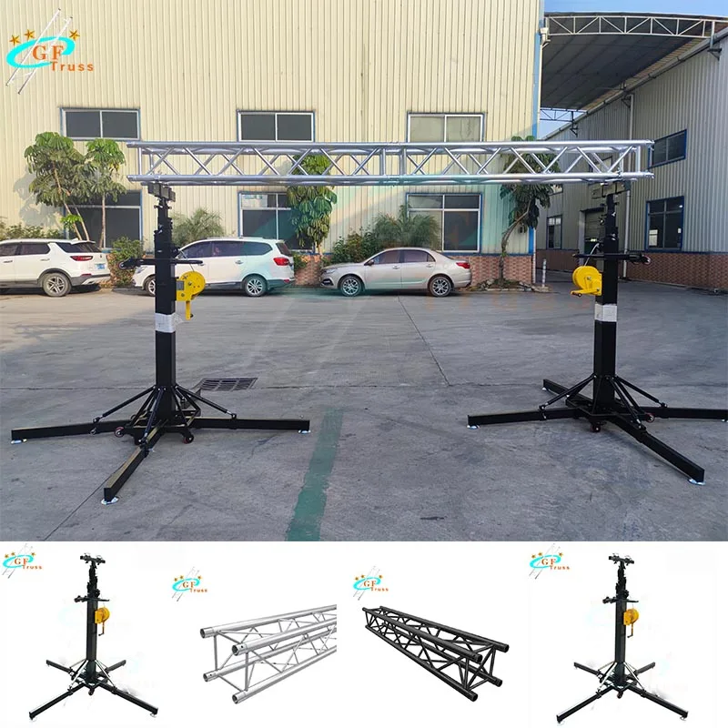 2m to  6m Heavy Duty Hand Crank Stand /speaker Truss Lift Stand/Telescopic Lifting Tower