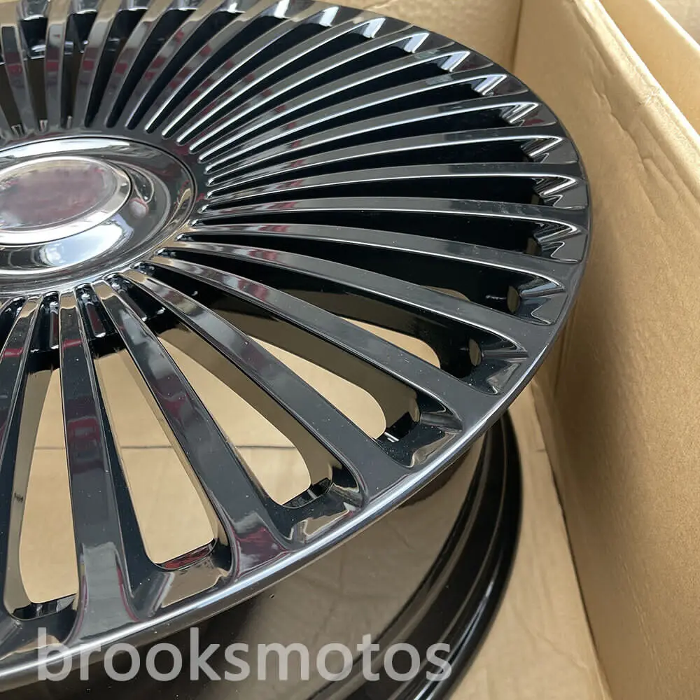 24" NEW MULT SPOKE GLOSS BLACK FORGED WHEELS RIMS FITS FOR ROLLS ROYCE CULLINAN