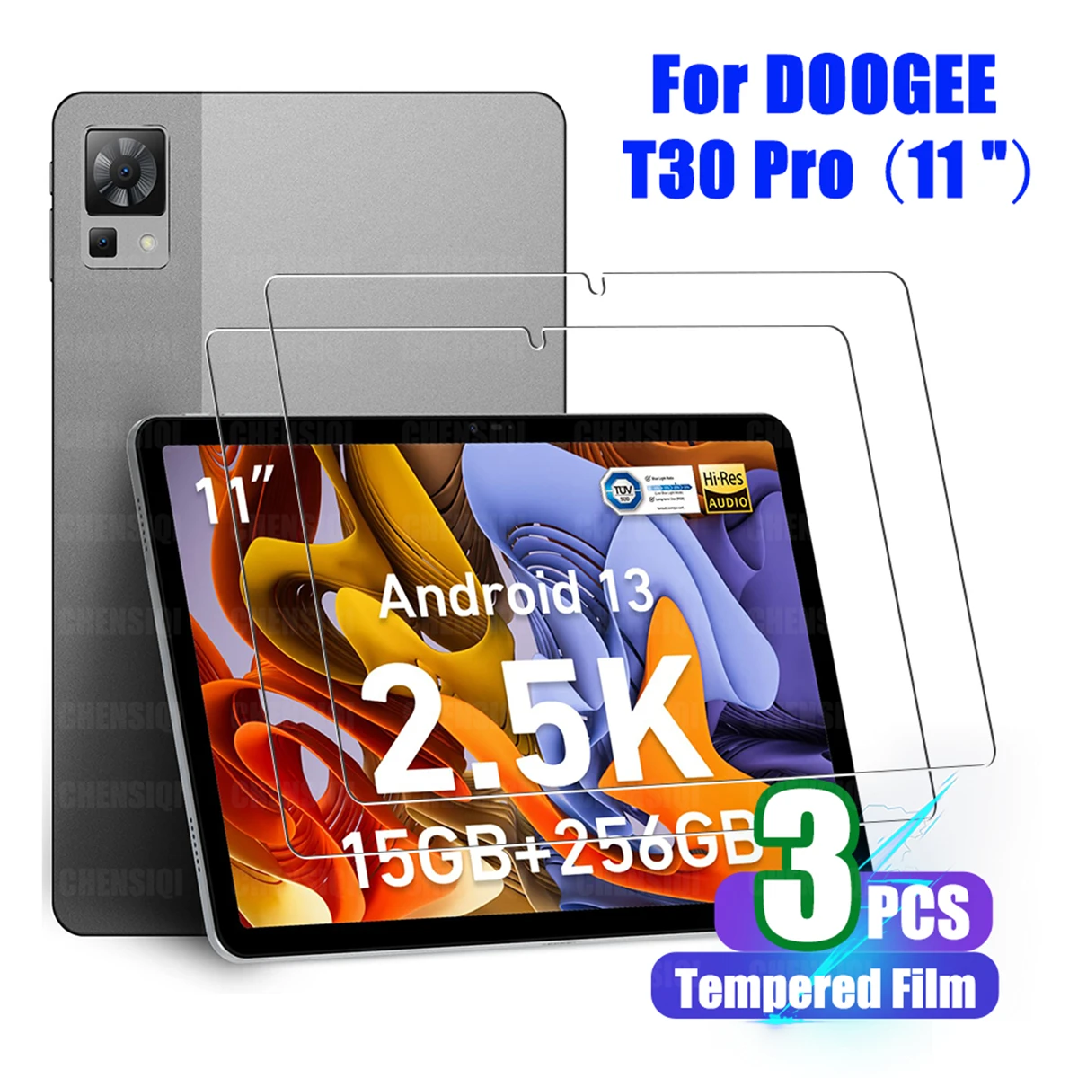 Protective Glass for Doogee T30 Pro (11 Inch) 2023 Released 9H Hardness HD Anti-fingerprint Screen Protector Tempered Film