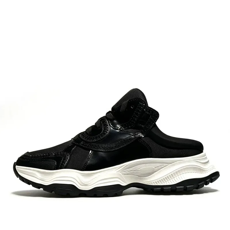 

New Designe Men Sports Fashion Slippers Summer Lazy Casual Mule Shoes Thick-sole Breathable Comfortable Sneakers