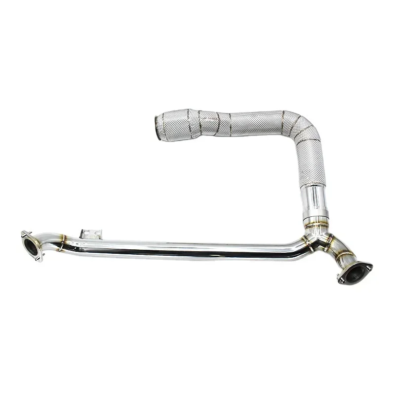 

Section High flow Pipes branch downpipe Exhaust Pipe with for 718 Boxster/Cayman 2.0T