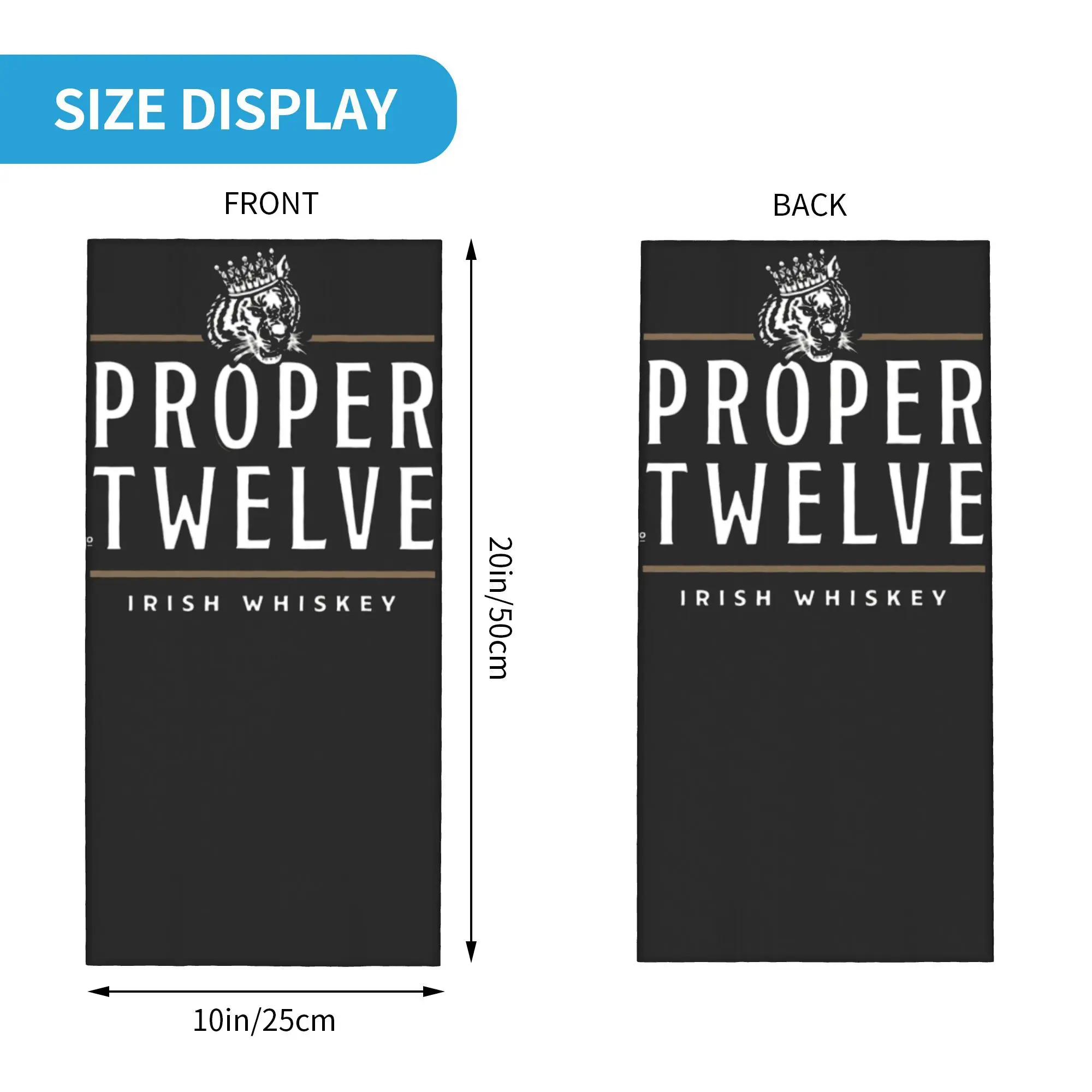 Proper 12 Proper Twelve 아일랜드 위스키 반다나 넥 커버 프린트 랩 스카프 다기능 모자 라이딩