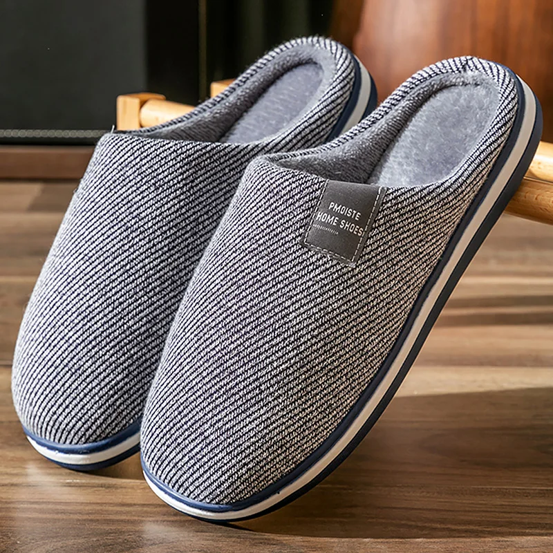 Zapatilla de dormitorio para hombre, espuma viscoelástica, cálida, suave, antideslizante, resistente al desgaste, zapatos de interior de alta calidad, lujo