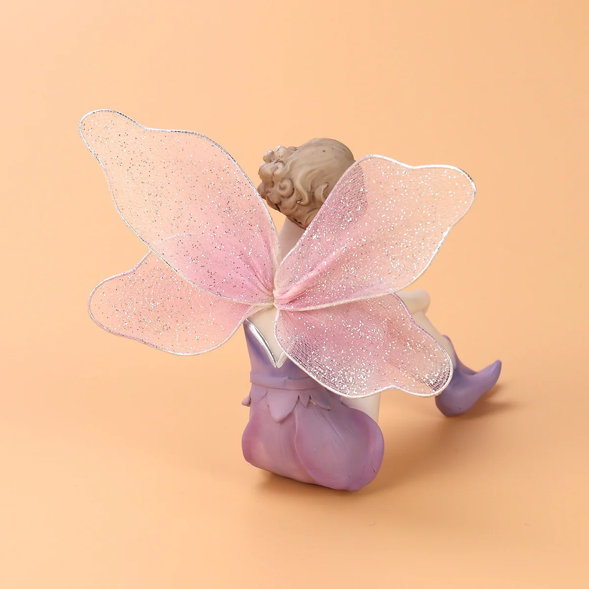

Beautiful Resin Angel Ornament Sitting Legs Closed Style B Miniature Flower Fairy Figurines Home Wedding Decoration Gift