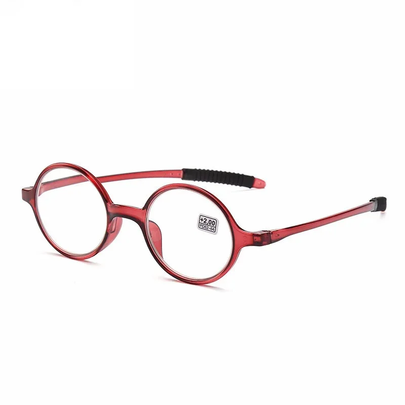 Retro Master Women Small Round Frame Reading Glasses Multi-color Soft Computer Eyeglasses HD Resin Hyperopia Presbyopic Eyewear