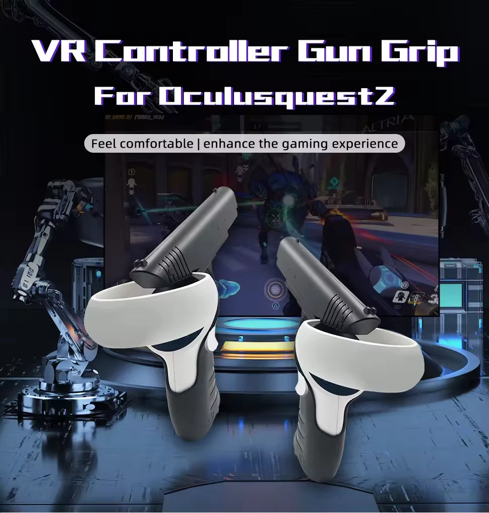 Gun Stock Controller Grips voor de Oculus Quest 2-VR-accessoires voor de Meta Quest 2