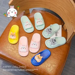 Rosa Kaninchen kinder Hausschuhe Sommer Nicht-slip Bath Cartoon Haushalt Kinder Hase Pantoffel für Teenager Mädchen und Jungen pantoffel