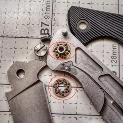 Ceramic Caged Bearings - 1 Pair - with Ceramic Balls Make knives Parts & Accessories Folding knife IKBS Bearing