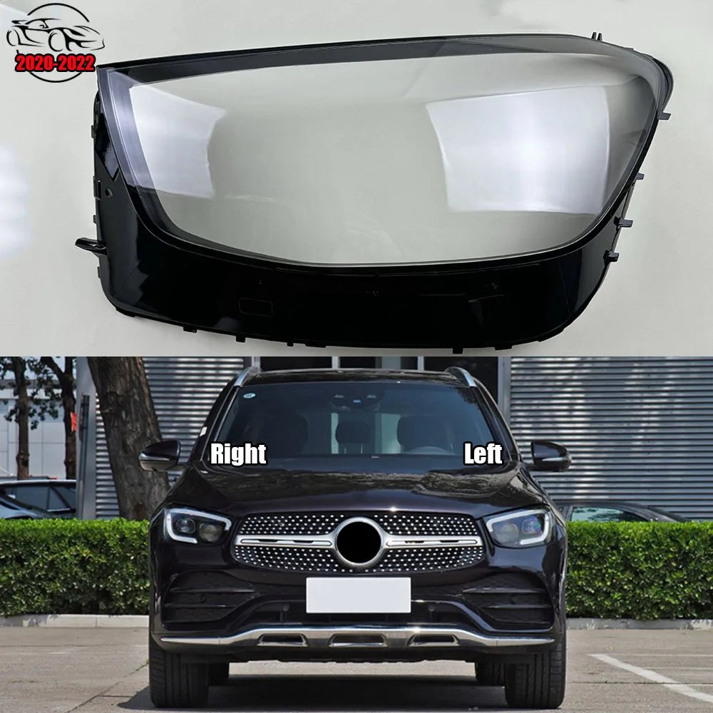 

For Mercedes-Benz GLC W253 GLC200 GLC260 GLC300 2020-2022 Headlamp Cover Transparent Lampshade Headlight Shell Lens Plexiglass