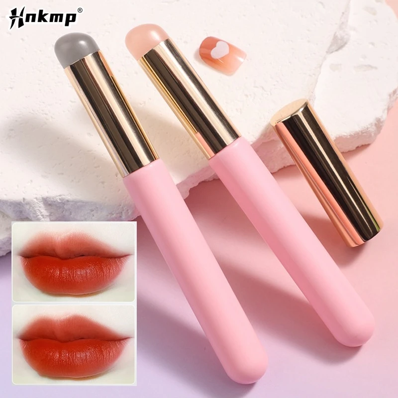 Silicone Lip Brush Angled Concealer Makeup Brush Tool Portable Round Head Like Fingertips Q Soft Lipstick Brush Concealer Brush