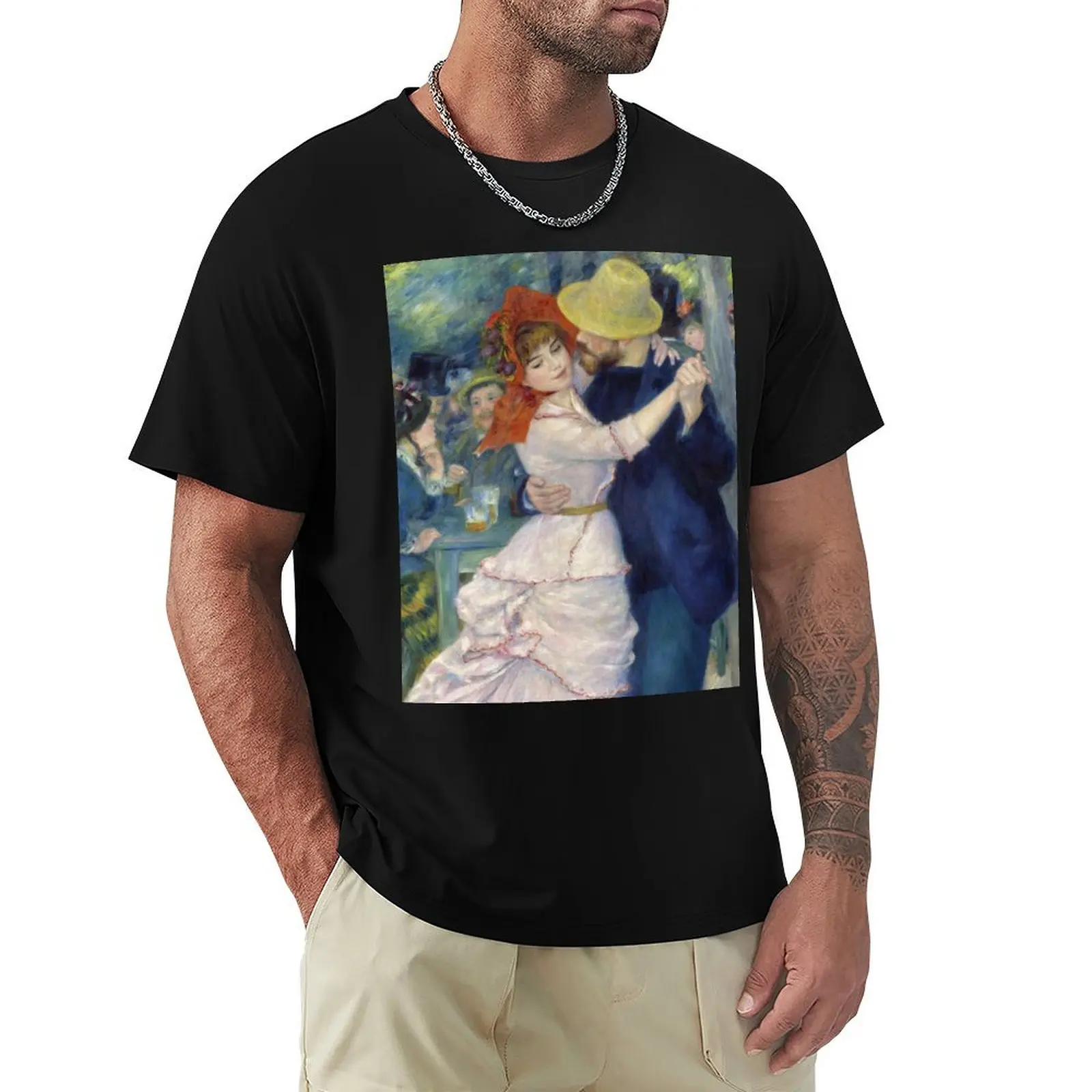 Dance at Bougival, painting by Renoir T-Shirt Lightweight Cooling Short Sleeve Tee