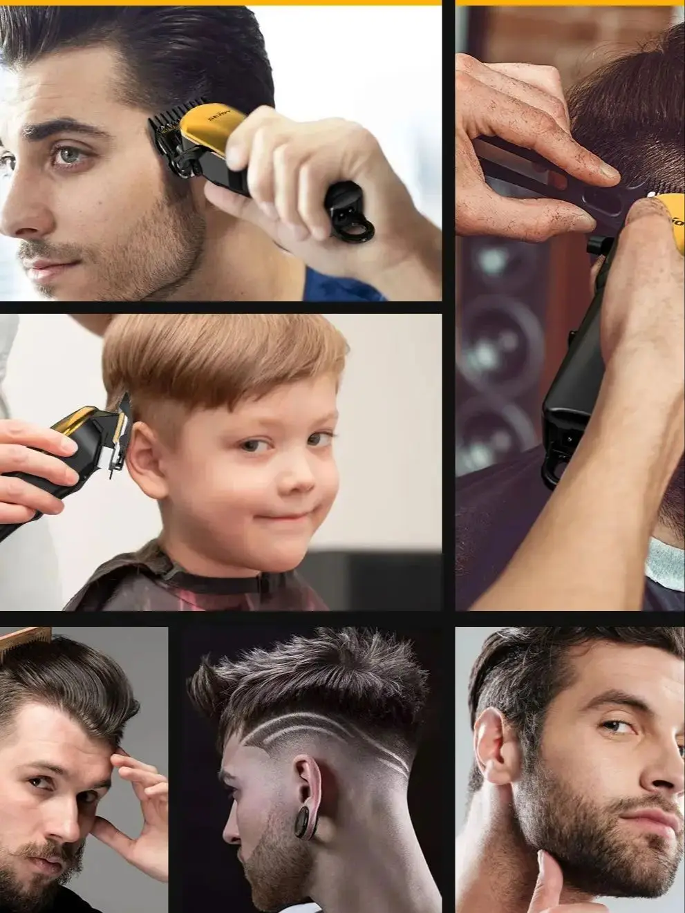Sejoy Professioneller Haarschneider mit Kupfermotor, 5800 U/min, wiederaufladbar, USB, Herren-Haarschneider, kabellose Haarschneidemaschine