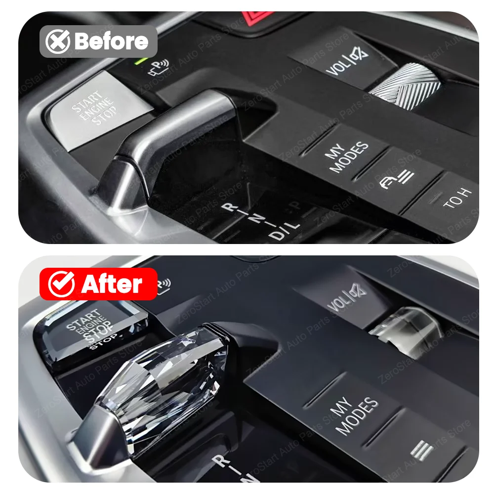 For BMW x1 ix1 u1 u12 x2 ix2 u10 Automatic Crystal Gear Handle LHD 2023-2025 Crystal Gear Shift Knob Lever 3 Piece Set
