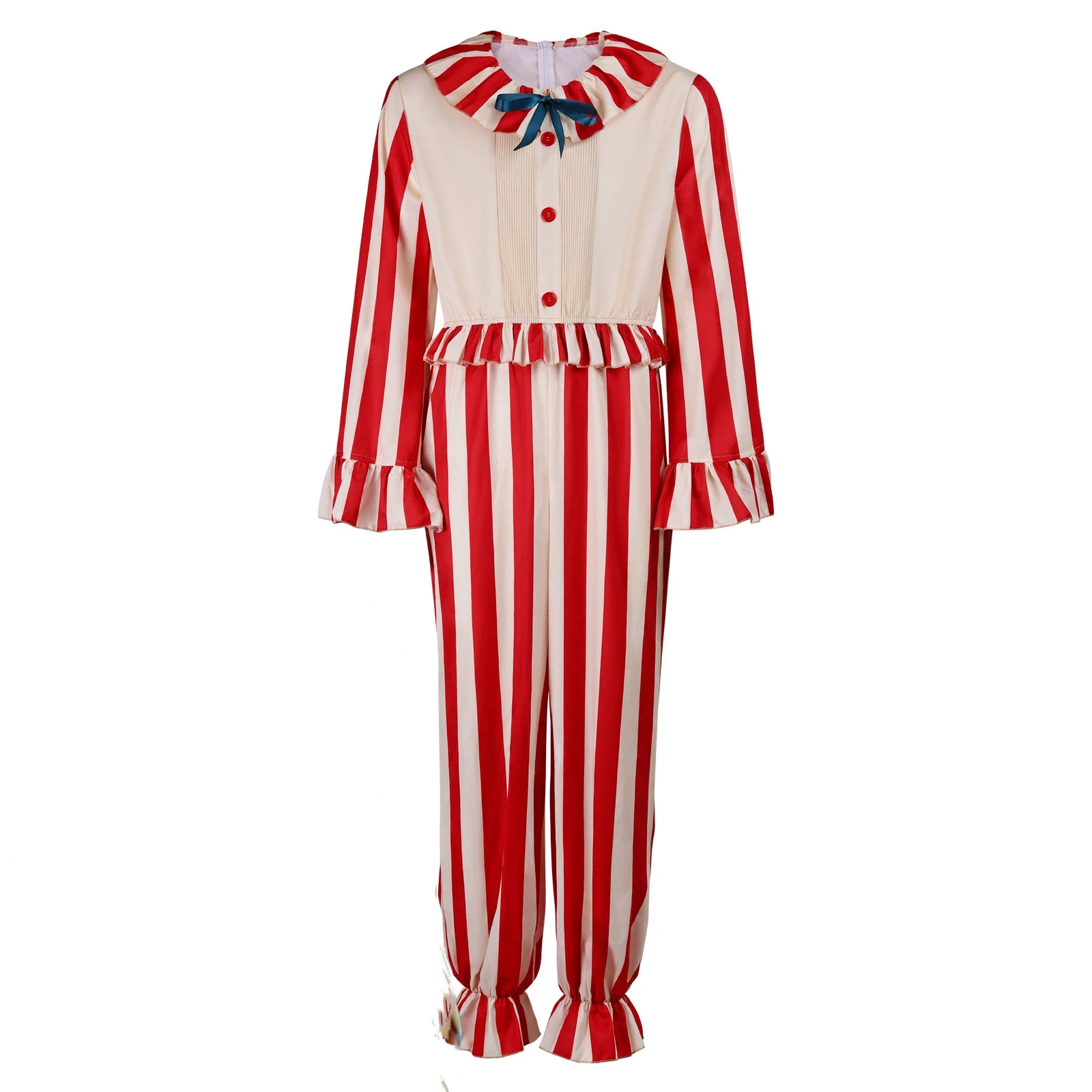 

Christmas Onesie Adult Clown Striped Candy Set Cosplay Costume Women Men Clown Jumpsuit Halloween Carnival Stage Performance