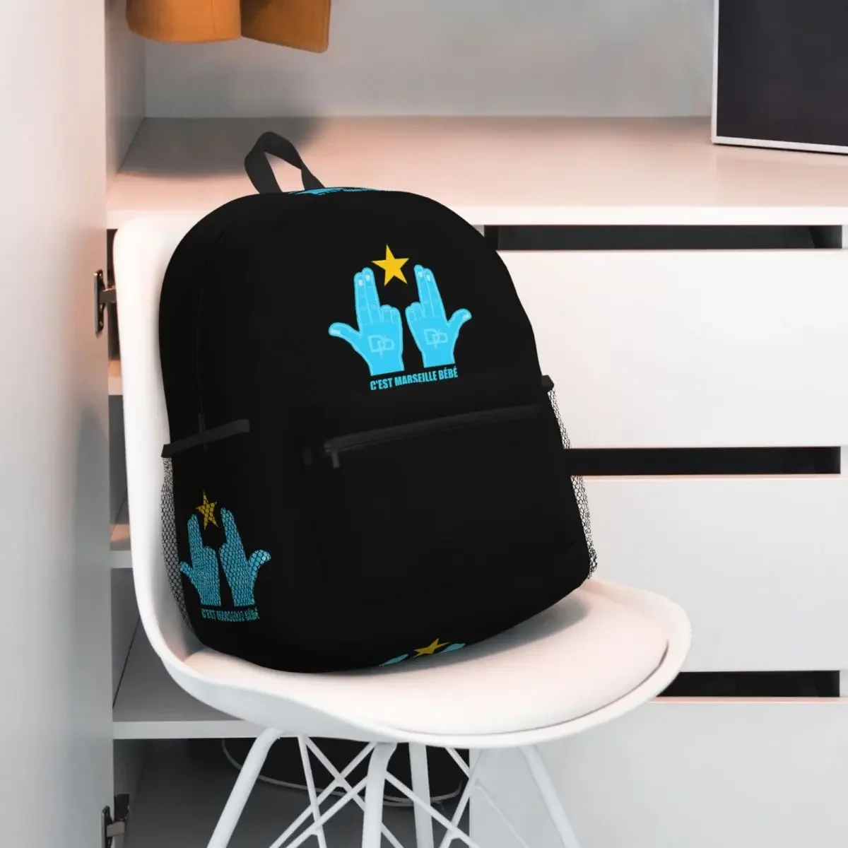 C'est Marseille Bebe JUL Mochila para estudiantes, mochila escolar, mochila de viaje para senderismo, mochila de moda para niños y niñas, bolsos de hombro