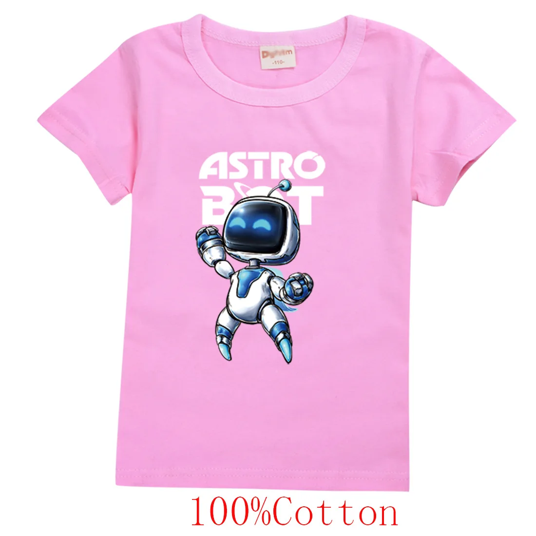 Boys T-Shirts ASTRO BOT Playroom Cartoon Print Children'S Tshirt Summer Casual Boys Clothes Toddler T Shirt Short Sleeve Tops