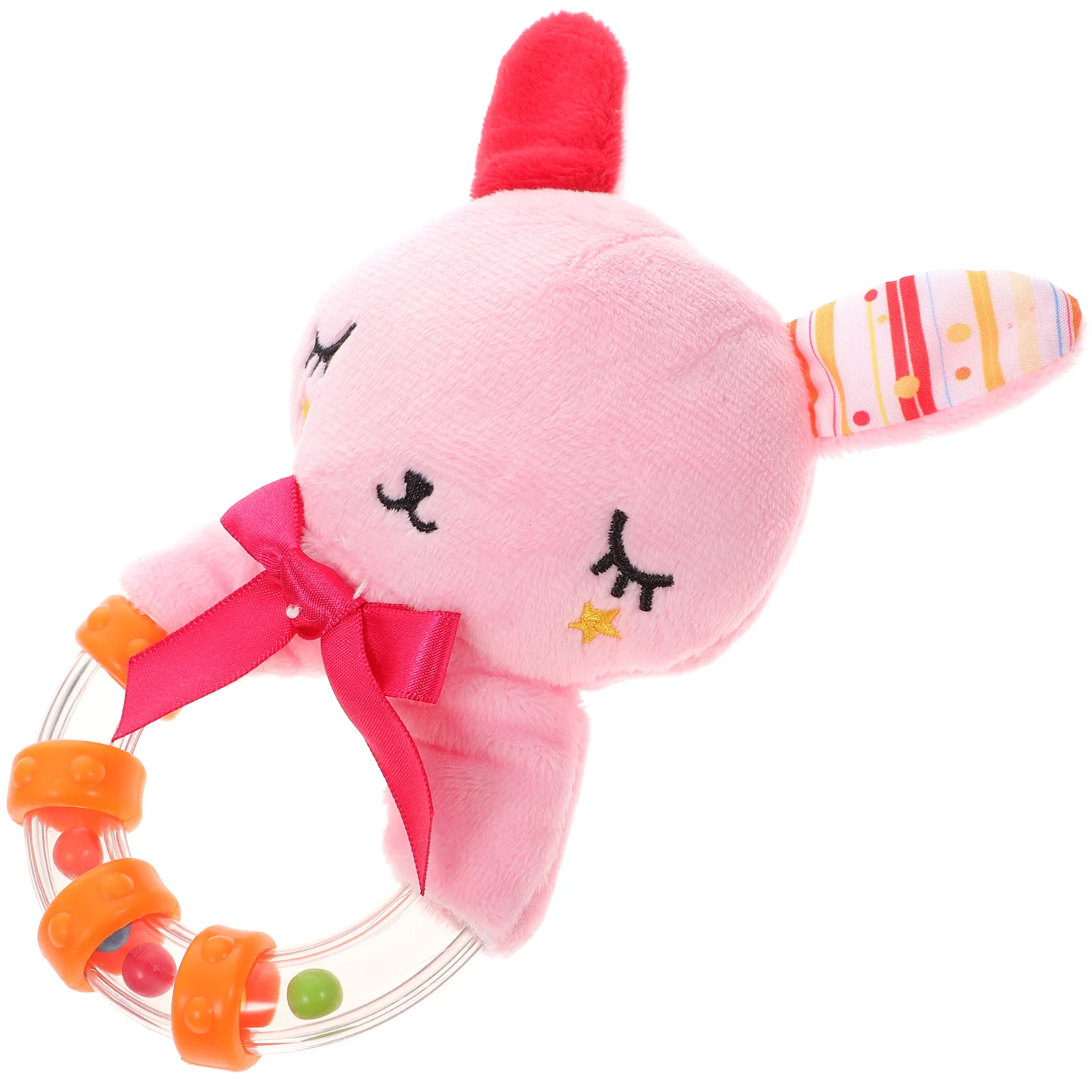 Grzechotka dla niemowląt, zabawka edukacyjna z motywem zwierząt z kreskówek, wspomagająca wczesną edukację wizualną i słuchową, grzechotka dla maluchów.