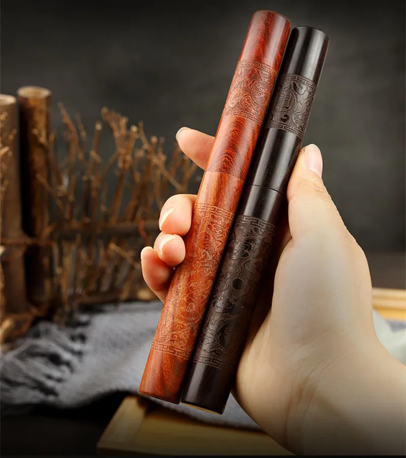 1Pcs Damascus Pattern Steel Tea Needle Carved ebony Pu\'er tea knife pattern steel black tea needle for tea ceremony spare parts