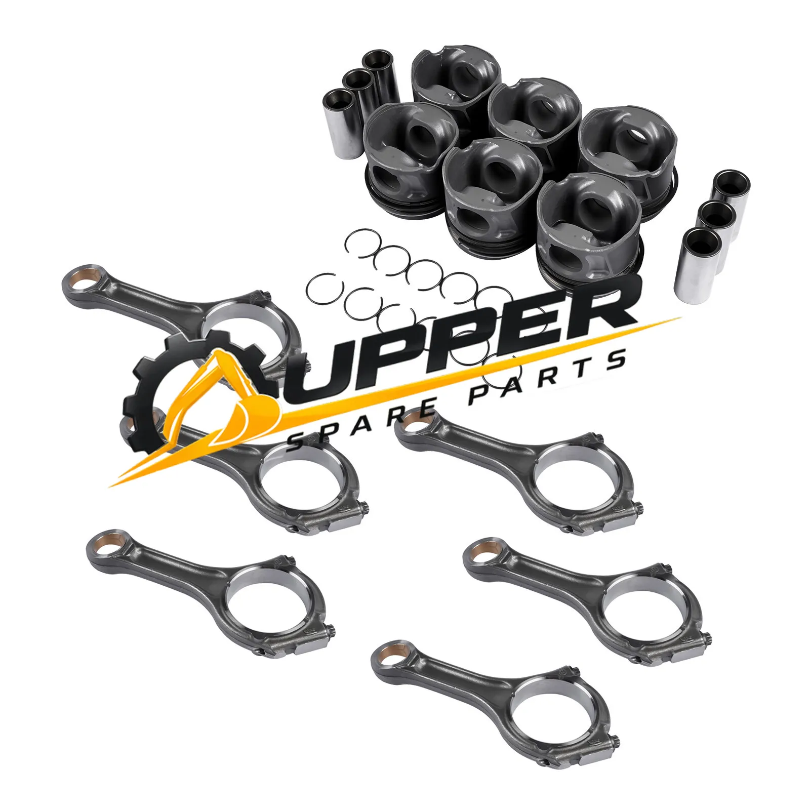 Pistons Connecting Rods Kit For Ram 1500 Jeep 3.0L Diesel 68147233AA 68147228AA