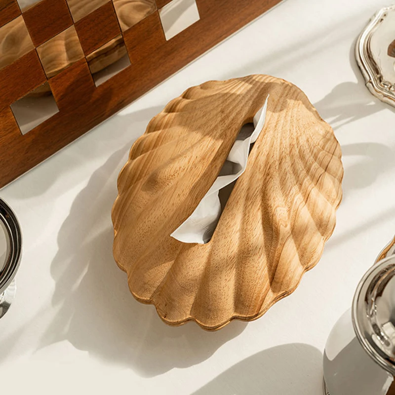 

Decorative Napkin Storage Box Aesthetic Elegant Tissues Boxes Shell Tissue Box Table Top Luxury Tissue Boxes Creative Table
