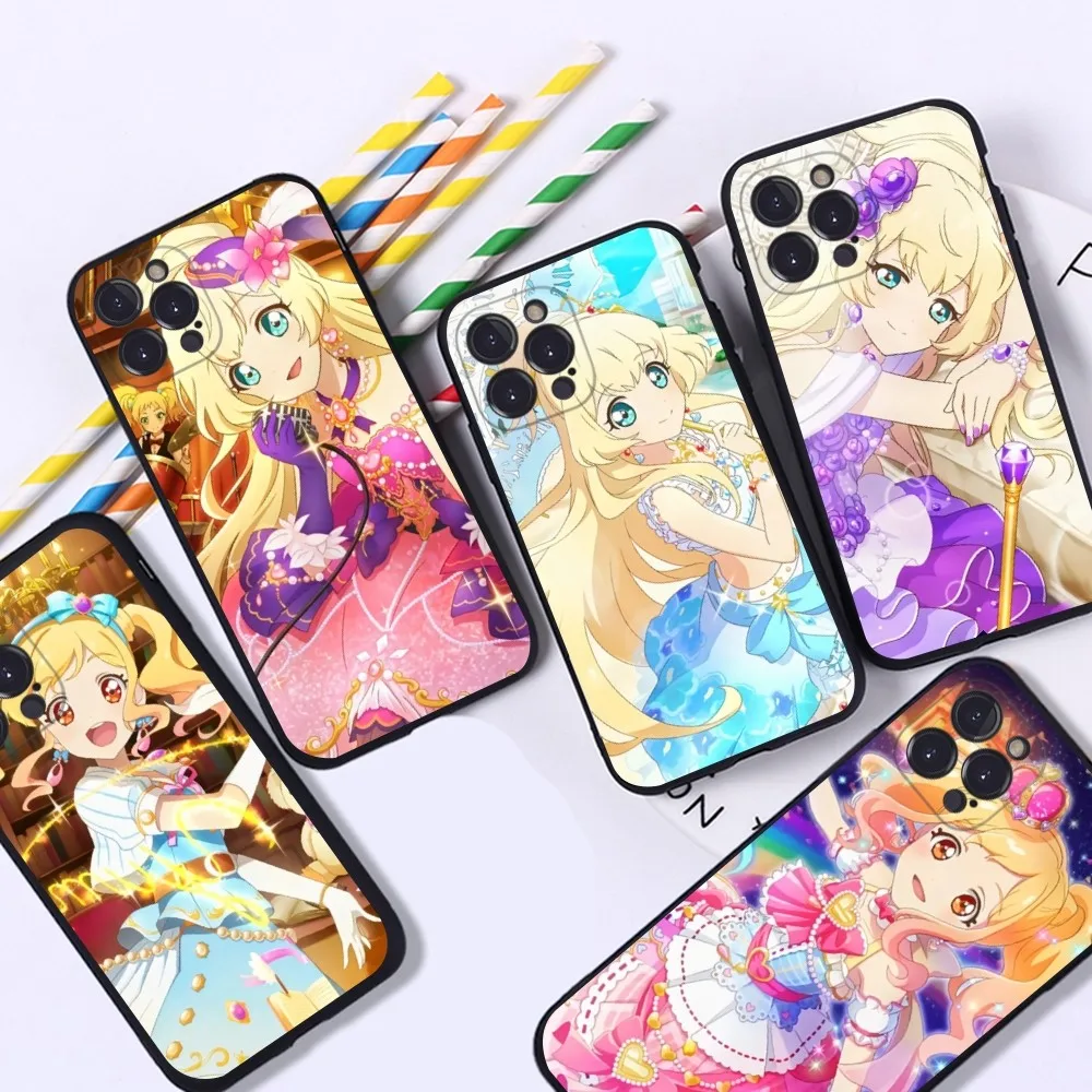 Cartoon Aikatsu Phone Case For iPhone 15 6 7 8 Plus 11 12 13 14 Pro SE 2020 MAX Mini X XS XR Back Funda Cover