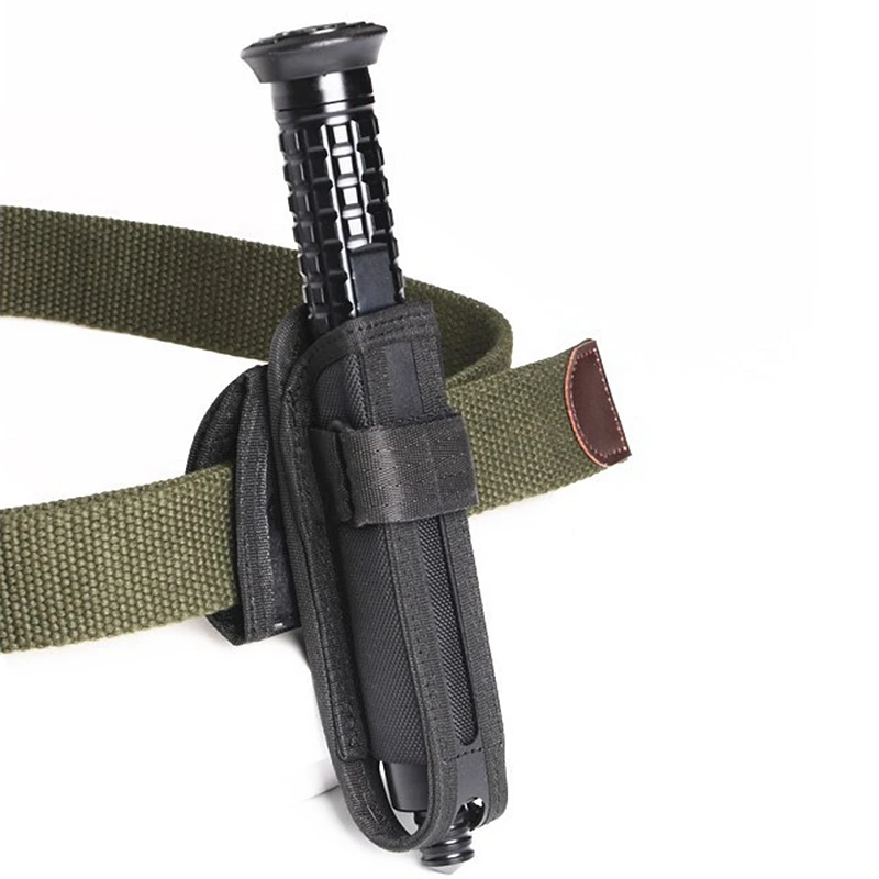 1PC Universal 360 Degree Rotation Expandable Baton Holder Stick Holster Tactical Molle Nylon Holster Duty Belt Carry Case