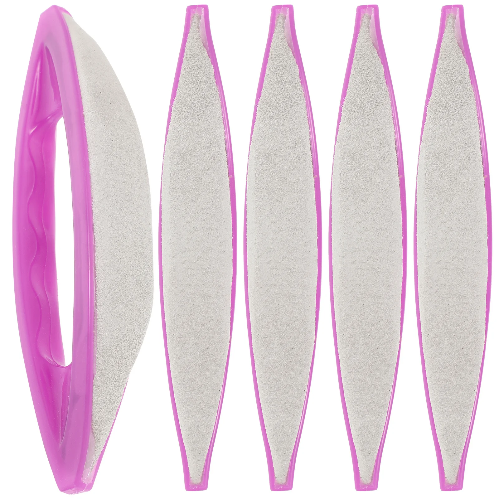 

5Pcs Manicure Nail Waxing Strips Sheepskin Polishing Files for Finish Salon Home Use Tools Nail Polish Waxing Brush