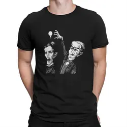 Nikola Tesla Creative TShirt for Men Tesla v Edison Round Neck Pure Cotton T Shirt Personalize Gift Clothes OutdoorWear