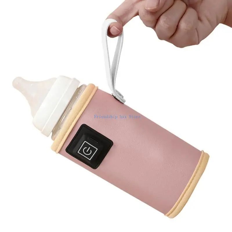 F1CB USB Leite Água Aquecedor Bolsa Aquecedor garrafas para estadia ao ar livre preparada para alimentação