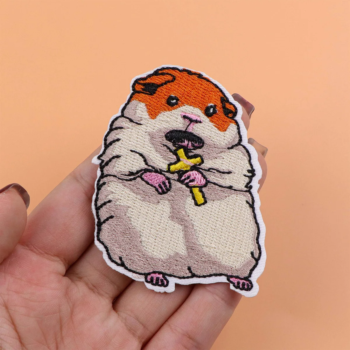 

Cute Cross Hamster Embroidery Patch Cartoon Animal Iron On Patches For Clothing Thermoadhesive Patches On Clothes DIY Sew Badges