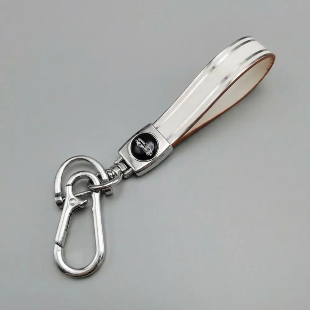 Fashion Colorful Alloy Keychain Rotatable TPU Car Keychain Simple Smooth Car Keyring For Men Women