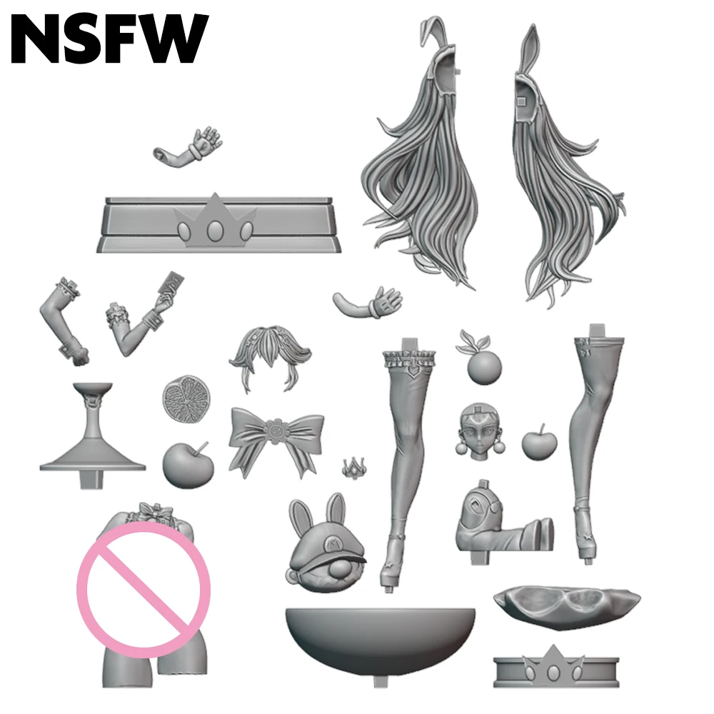 الجمال الأمراء جير Nsfw الراتنج أطقم منمذجة ثلاثية الأبعاد الطباعة دمية 1/24 المفكك الراتنج الشكل تمثال عدة لعبة غير مصبوغ Gk اللعب مجموعة #5