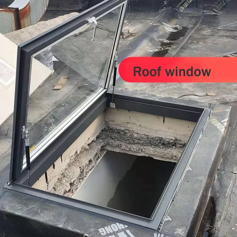 Roof Window And Skylight Basement Daylighting Door Multi-angle Roof Viewing Aluminium Window Customized