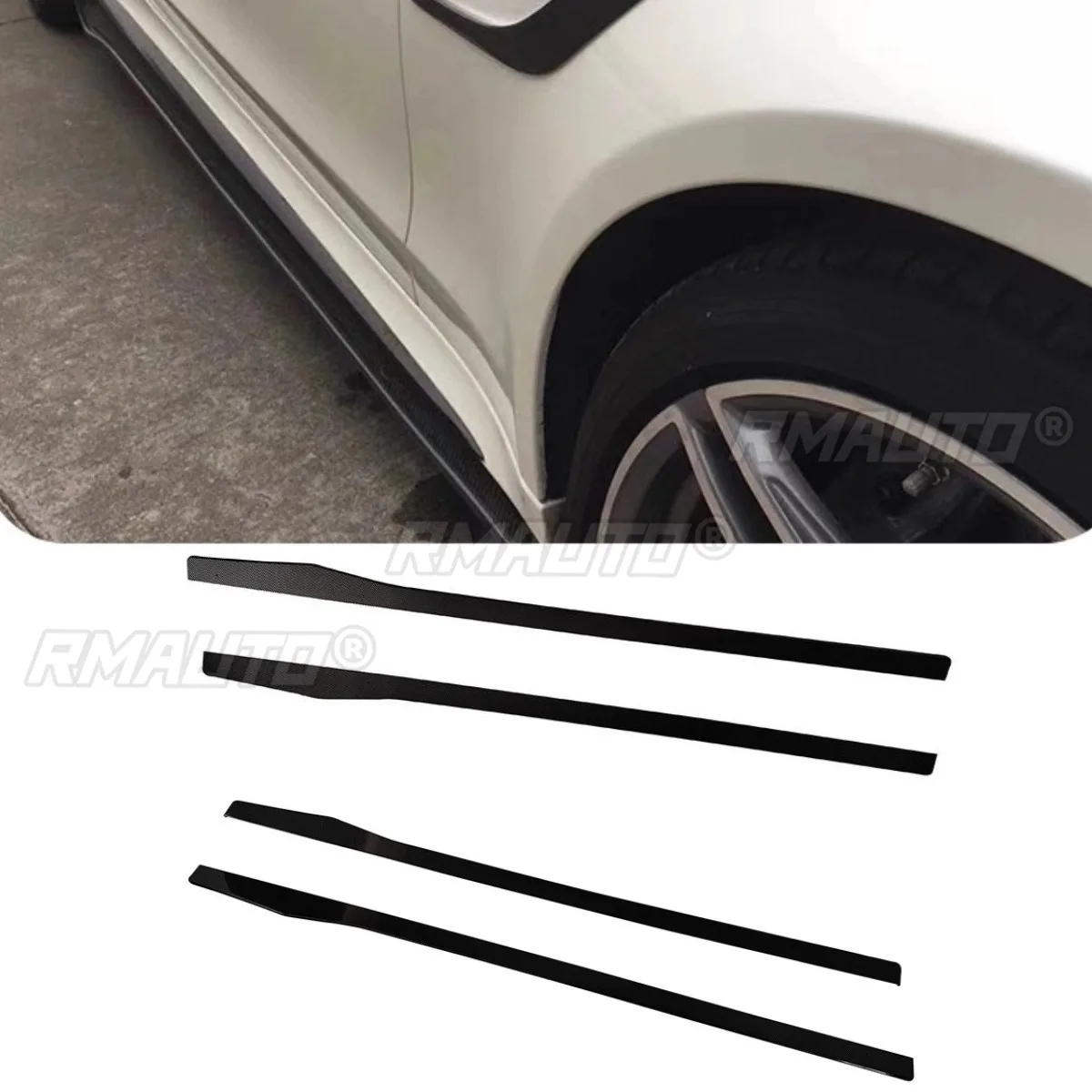 

Car Side Skirt Lip Spoiler Extension Diffuser Guard Apron For Mercedes Benz C-Class W205 2015-2021 Side Skirt Splitter