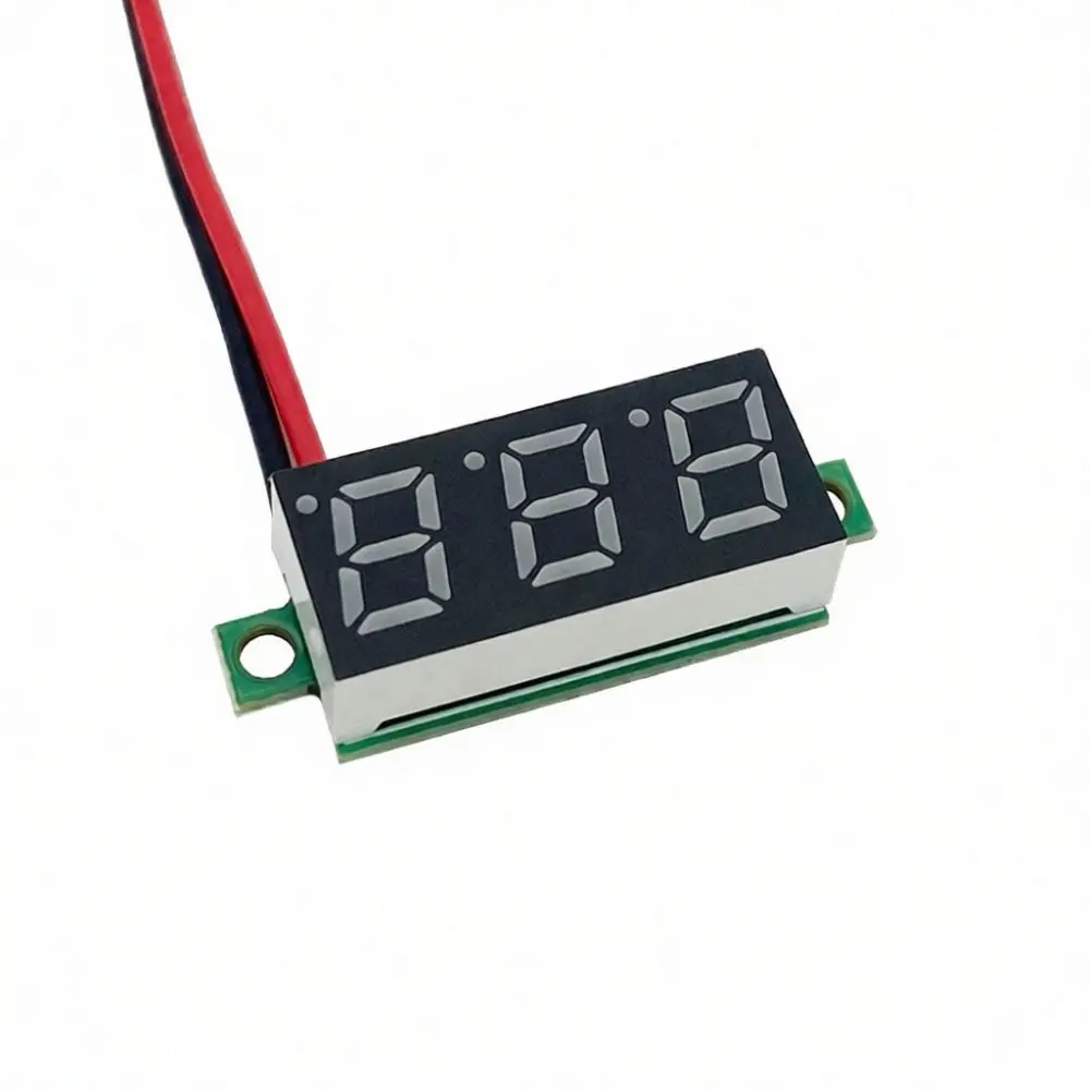 Mini Led Digital Voltage Tester Display Meter DC 2.5V 30V Two Wire Voltmeter Gauge For Laboratory Power Supply Monitoring