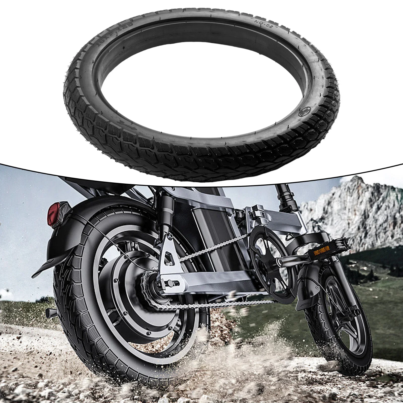 Inflatable Bike Tire 16x2.125 Tire Mountain Biking Excellent Grip High-quality Materials Reliable Option Smooth Ride