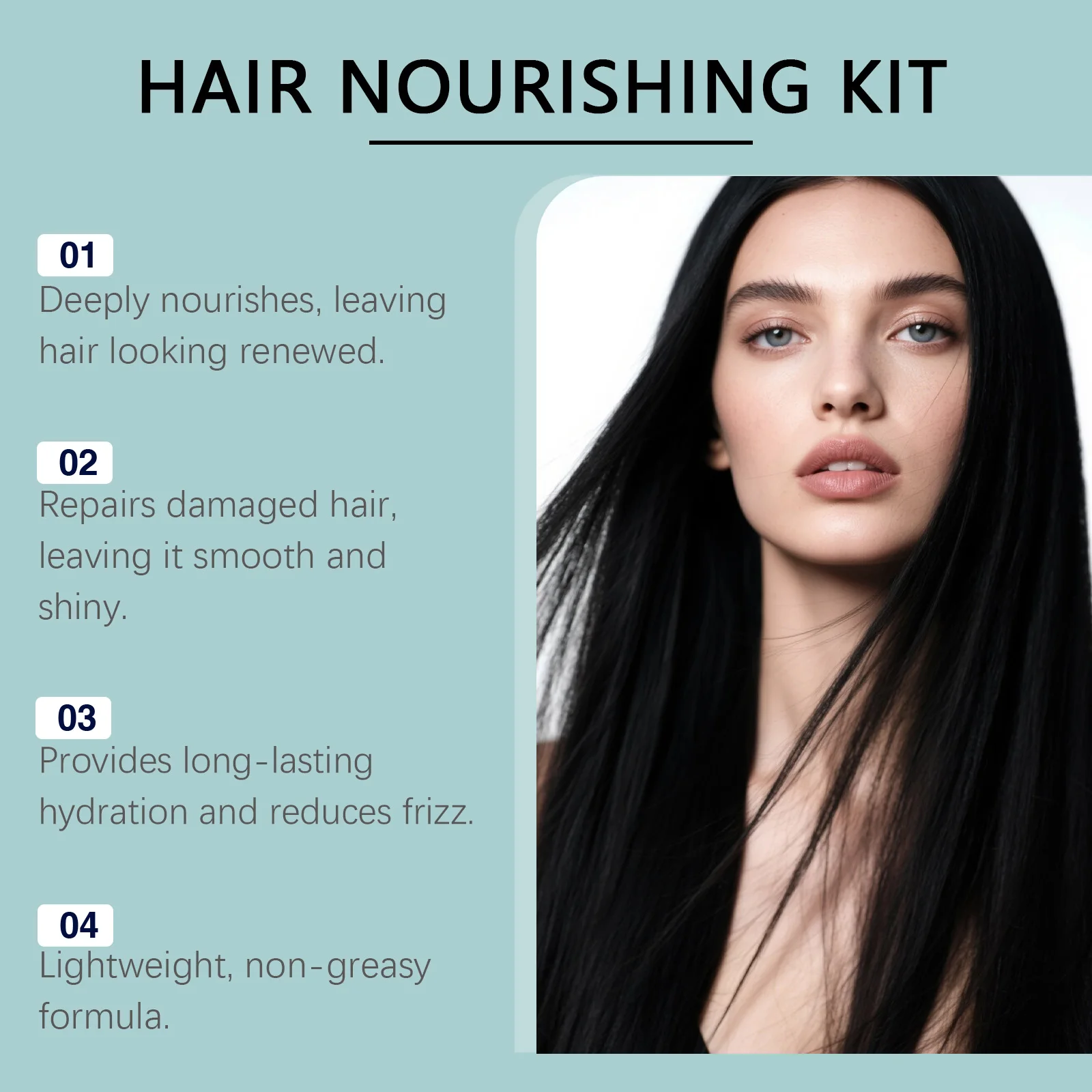 Hoegoa Hair Nourishing Set for Daily Use - Gentle Scalp Care Voluminous Smooth Shiny Fluffy Hair Care Kit
