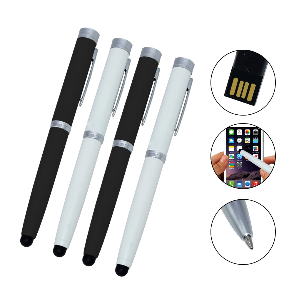 New Ballpoint pen USB flash drive128GB pen drives 64gb creative business Waterproof pendrive gift 32gb memory stick 16gb disk