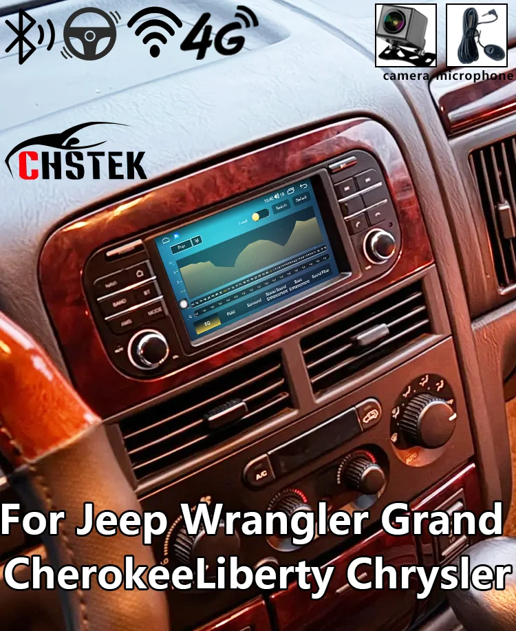 Car Head Unit 4G For Jeep Wrangler Dodge Grand Cherokee Liberty Chrysler Android System WIFI GPS Bluetooth Stereo Upgrade Models