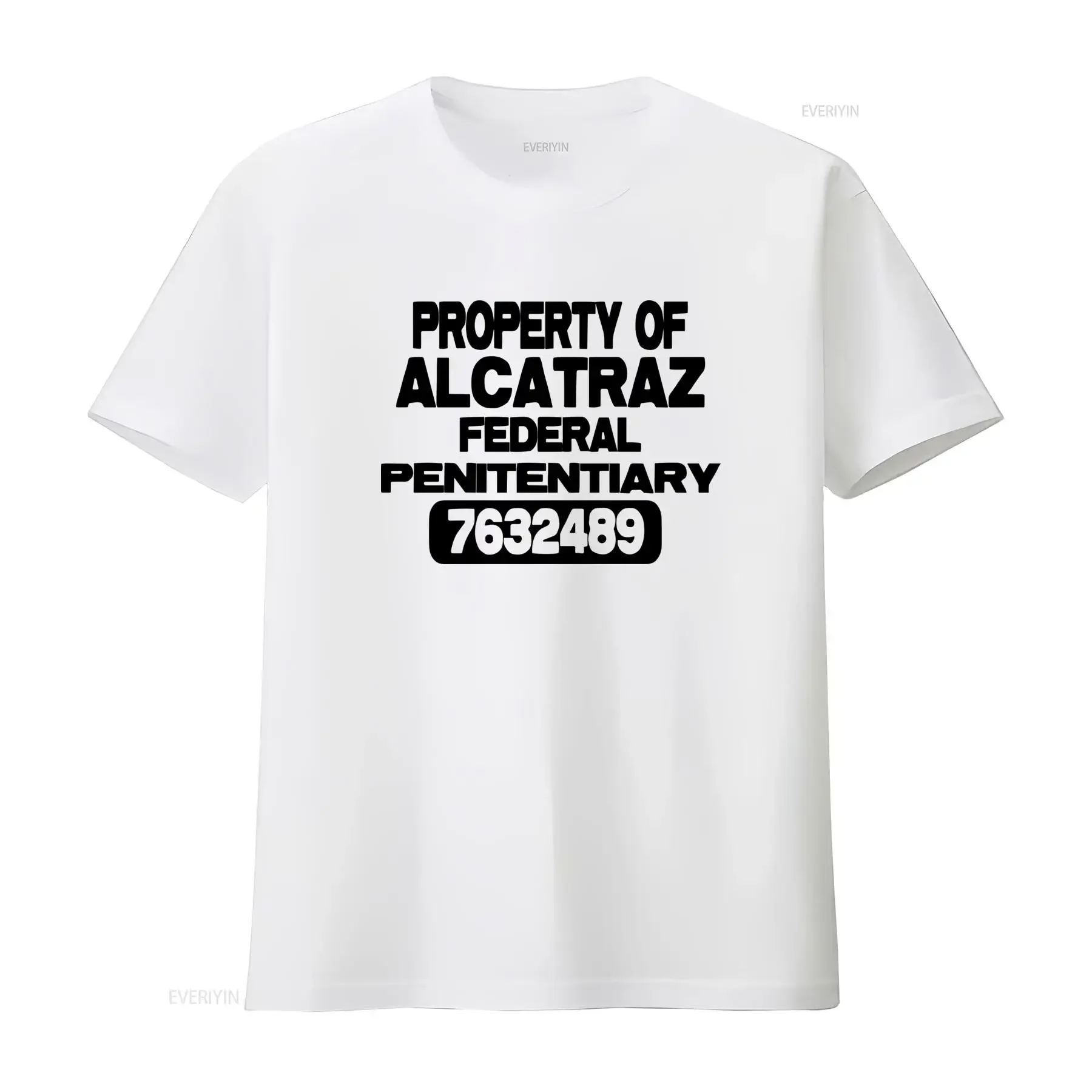 Alcatraz Federal Penitentiary Property T Shirt Authentic Prison Convict Design Unique Orange for Men High Quality Print fashion