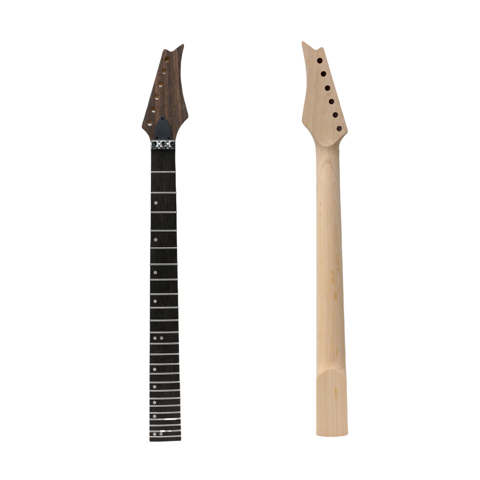 New Electric Guitar Neck 24 Fret 25.5 inch Maple Rosewood Fretboard Unfinished Replacement Neck Binding Bolt on Heel