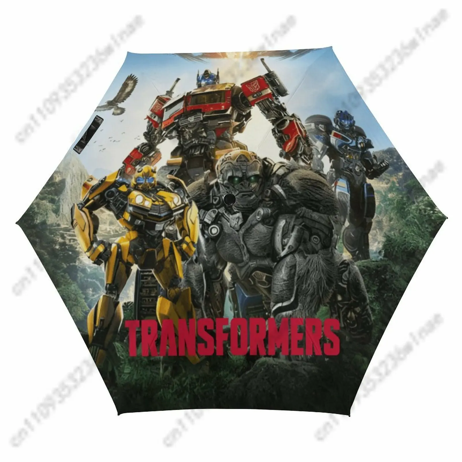 

Transformers 5 Fold Umbrella Men Women Windproof Waterproof Folding Umbrella Lightweight Portable Sun Cosplay Umbrella