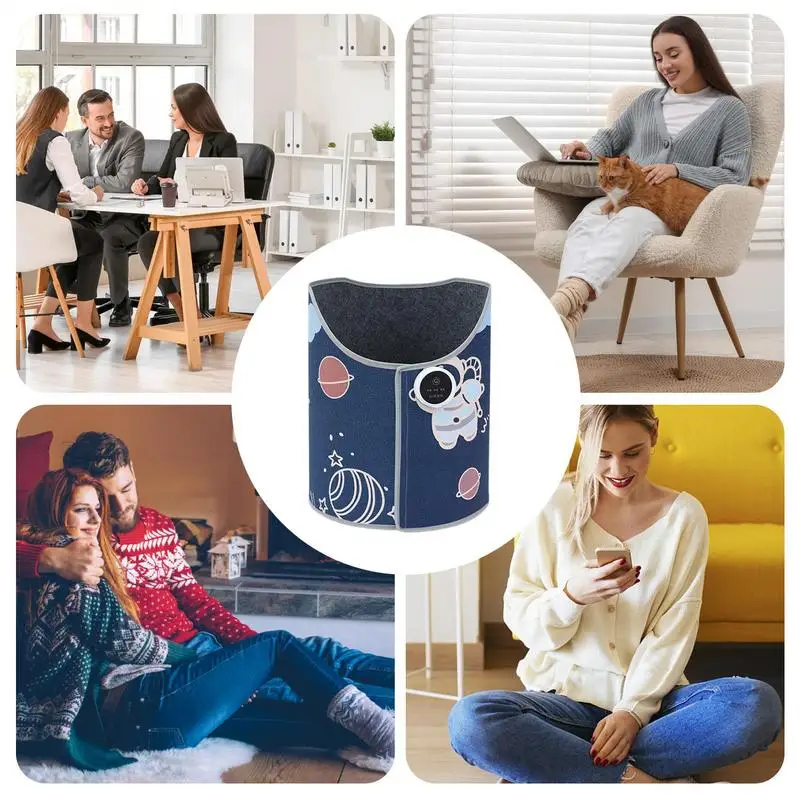 Chauffage personnel pliable sous le bureau avec 3 réglages de chaleur, chauffage portable pour les jambes et les pieds, motif d'astronome