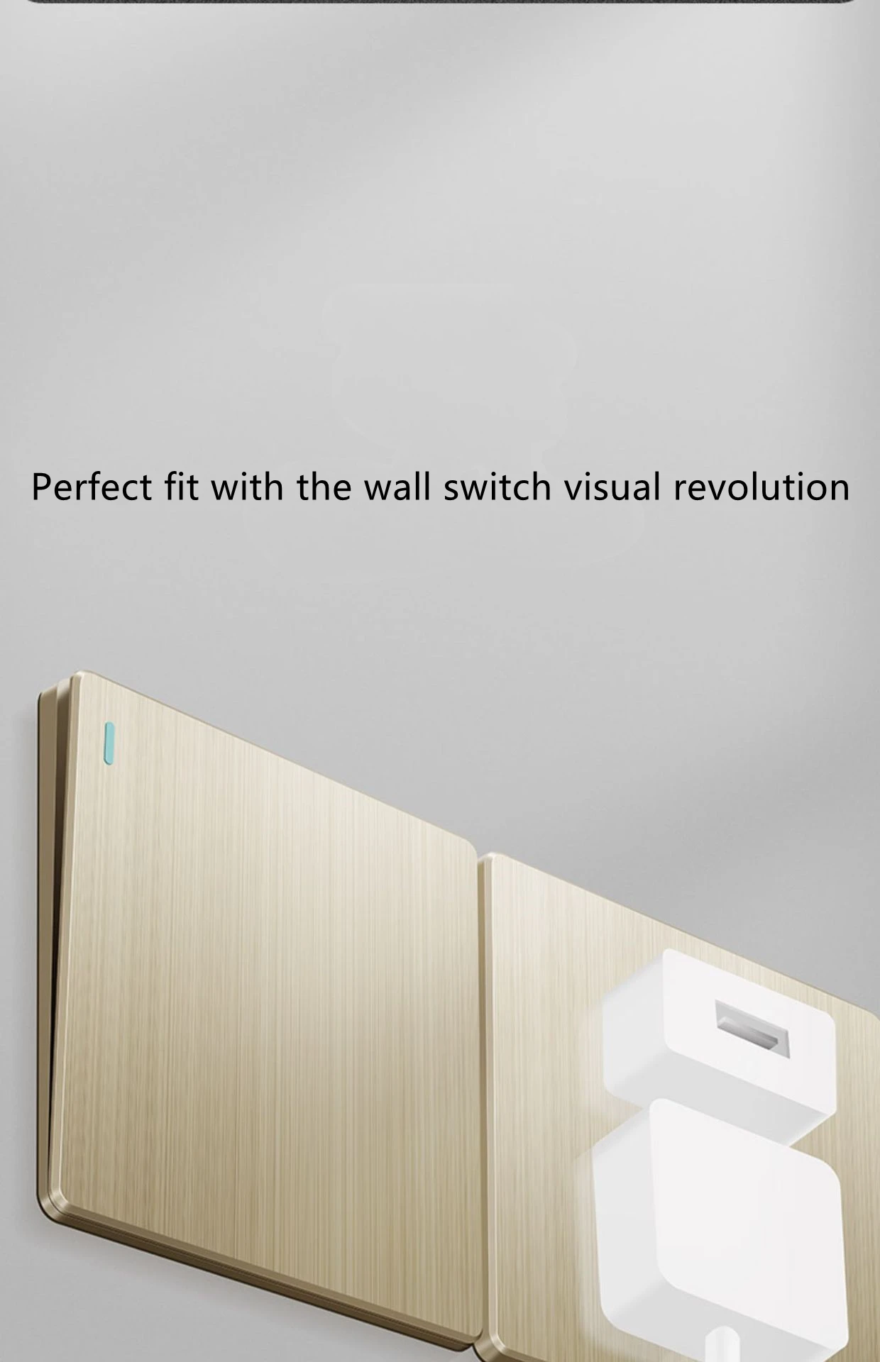 250V 86mm Ultraflache Schalter-Serie 1/2/3/4-fach 1/2-Wege PC-Panel Goldene Oberfläche Flache Einbau-Wandschalter-Set – Detail 12