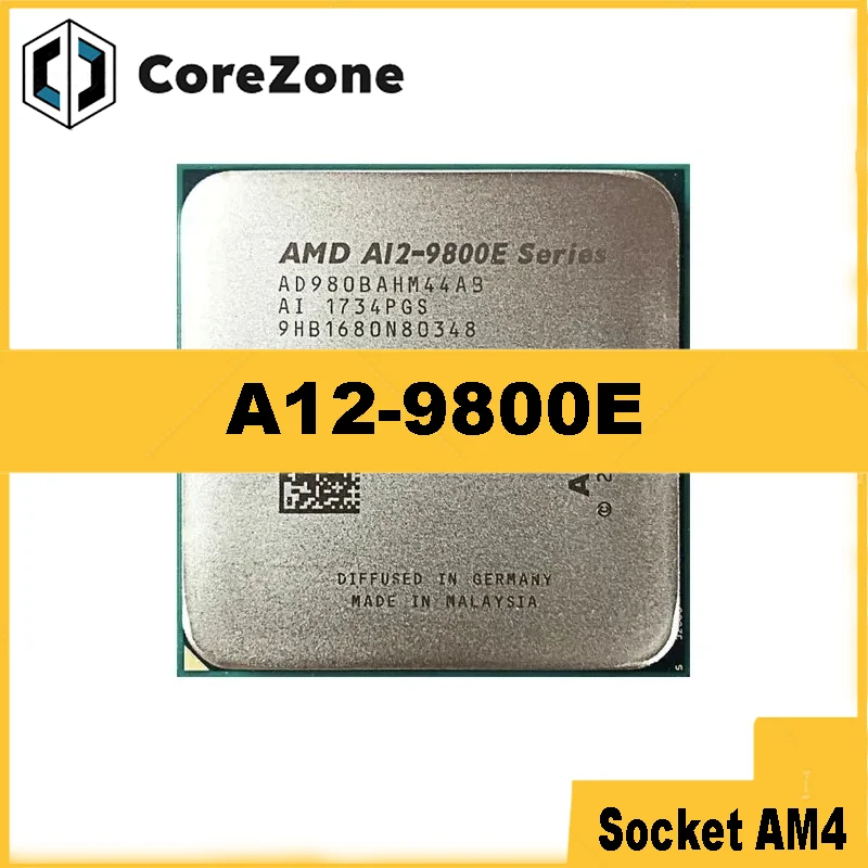 

Четырехъядерный процессор серии A12 A12-9800E A12 9800E, 3,1 ГГц, AD9800AHM44AB, разъем AM4