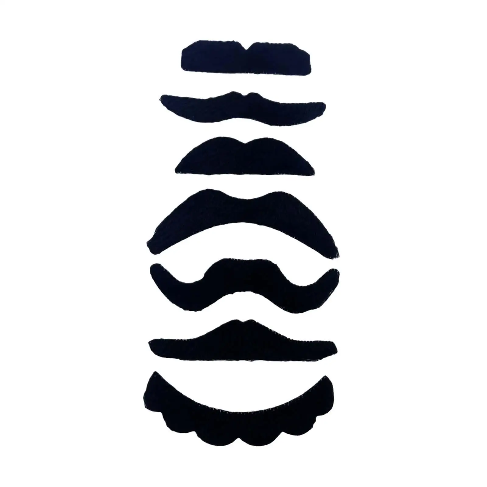 7x Fake Mustaches Stickers Photo Booth Props Party Supplies for Festival Carnival Stage Performance Halloween Masquerade Party