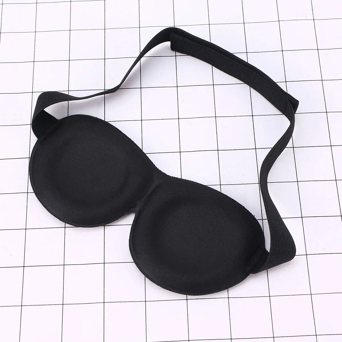 3D Shading Eyepatch Gentle Adjustable Headband No Hair Pull Soft Fabric Sleep Blackout Mask for Deep Sleep Travel Meeting Train