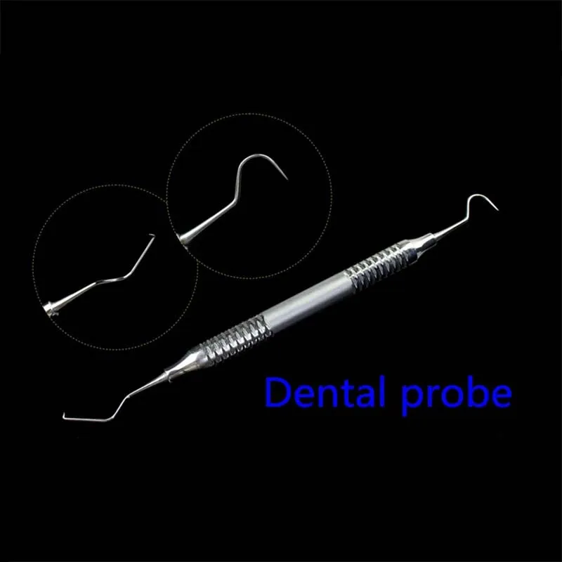 medical instrument Double End Dentist Teeth Clean Pick Stainless Steel Dental Tool Product Hygiene Explorer Probe Hook Toothpick